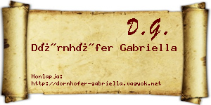 Dörnhöfer Gabriella névjegykártya